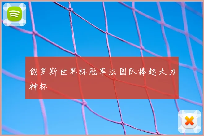 俄罗斯世界杯冠军法国队捧起大力神杯